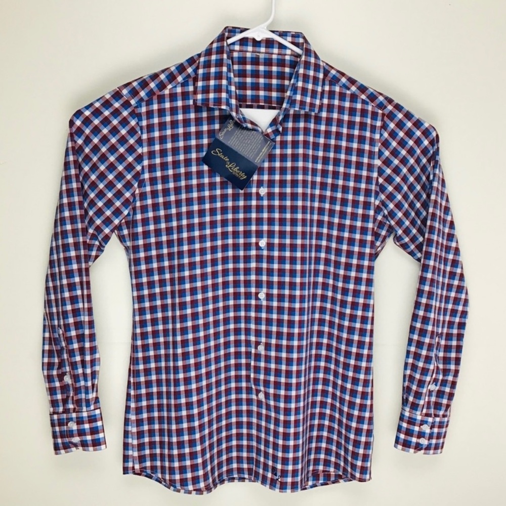 State & Liberty mens long sleeve button up dress shirt L
